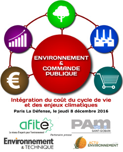 Colloque : Environnement et commande publique : Intgration du cot du cycle de vie et des enjeux climatiques