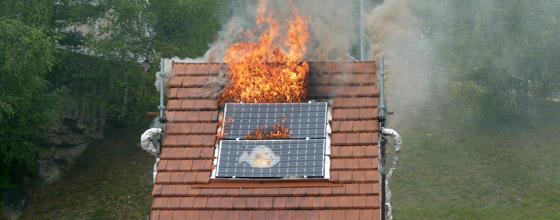 Une installation photovoltaque bien ralise n'acclre pas la propagation d'un incendie
