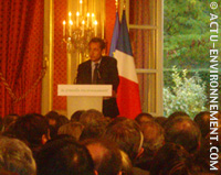 Grenelle de l'environnement : le discours de Sarkozy suscite de nombreuses ractions de satisfaction