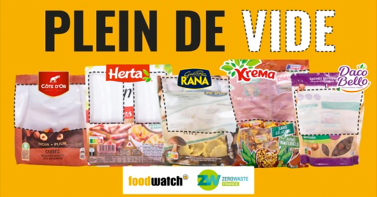 Suremballages: Foodwatch et Zero Waste menacent d'assigner cinq marques au civil