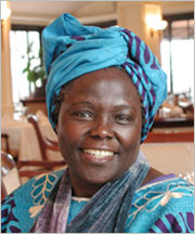 Wangari Maathai est nomme Messagre de la paix des Nations Unies