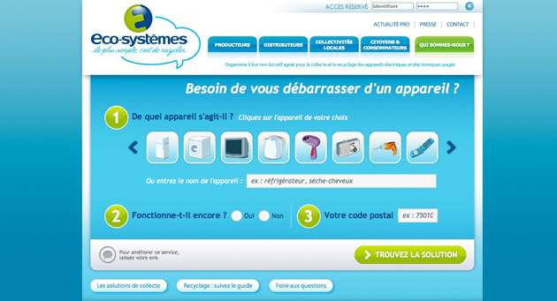 Homepage Eco-systmes