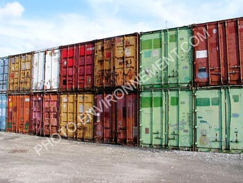 Photo Containers de transport maritime