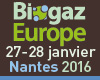 Biogaz Europe, Nantes, les 27 et 28 janvier 2016