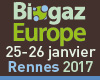 Biogaz Europe 2017, les 25 et 26 janvier 2017  Rennes