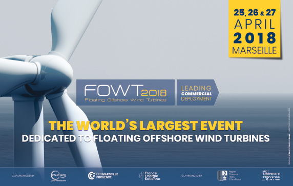 FOWT 2018 : Le plus grand événement dédié à l'éolien offshore flottant