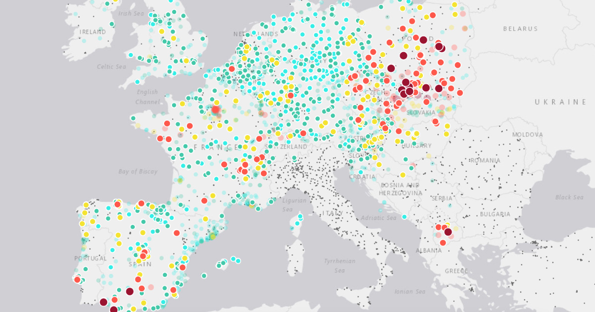 L'Agence europenne pour l'environnement lance une carte interactive de la qualit de l'air