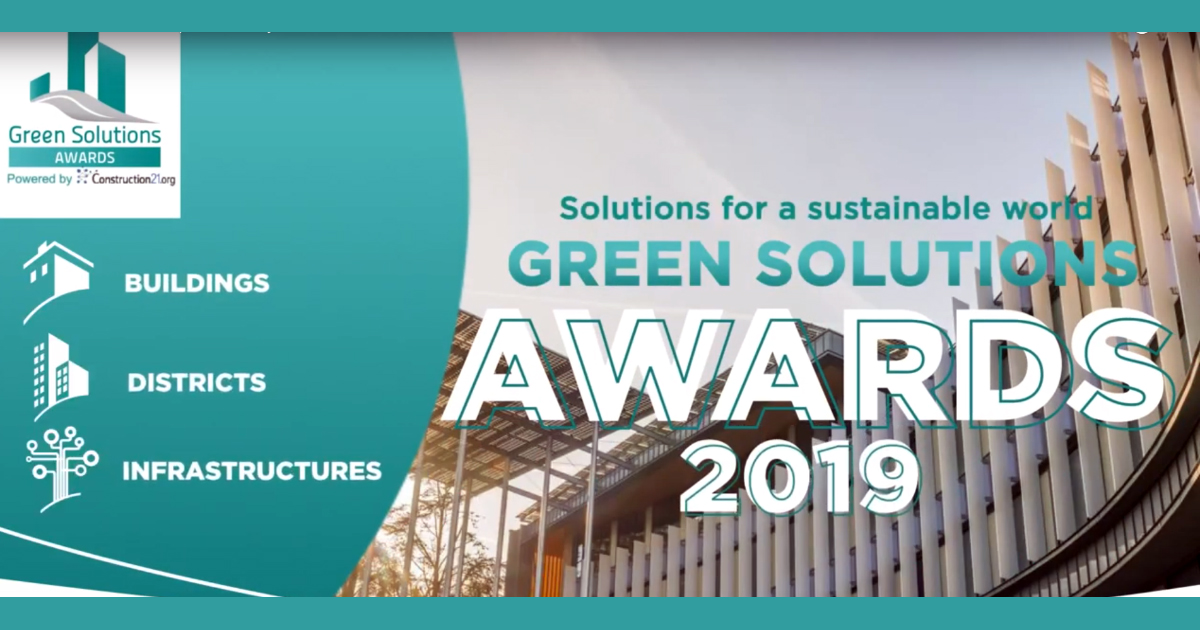 Green solutions awards 2019: les infrastrutures franaises se distinguent