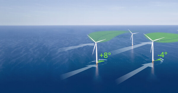 Une solution pour r�duire l'effet de sillage dans les parcs �oliens