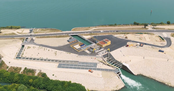 Hydro�lectricit�: un nouvelle centrale inaugur�e le long du Rh�ne