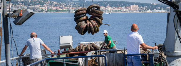 Coup d'envoi du retrait de 25.000 pneus du fond de la Méditerranée