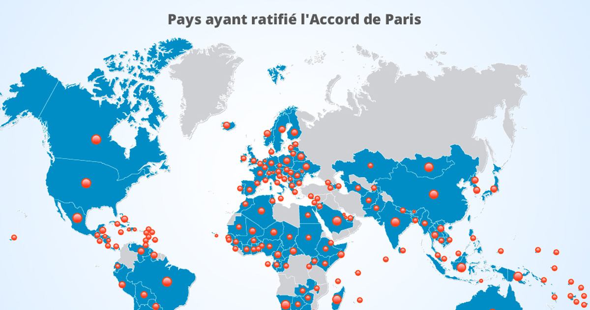 Climat : l'Accord de Paris ratifié par 168 pays