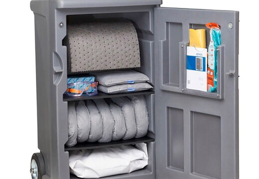 Kit antipollution mobile DENSORB, absorbants caddy gris, version Universel par DENIOS