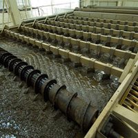 R�sidus fins (fraction non-valorisable) dans lesquels sont concentr�s les polluants apr�s lavage physico-chimique.