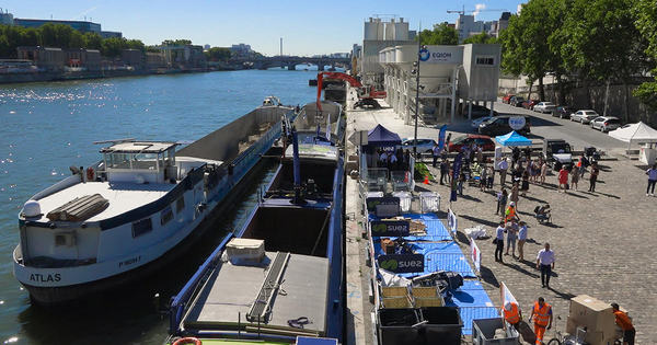 Dchterie flottante: Paris exprimente la collecte par voie fluviale