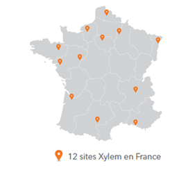 12 sites xylem en France