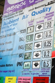 Photo Affichage de la qualité de l'air en Asie