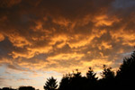 Photo Cumulus nuageux au crépuscule